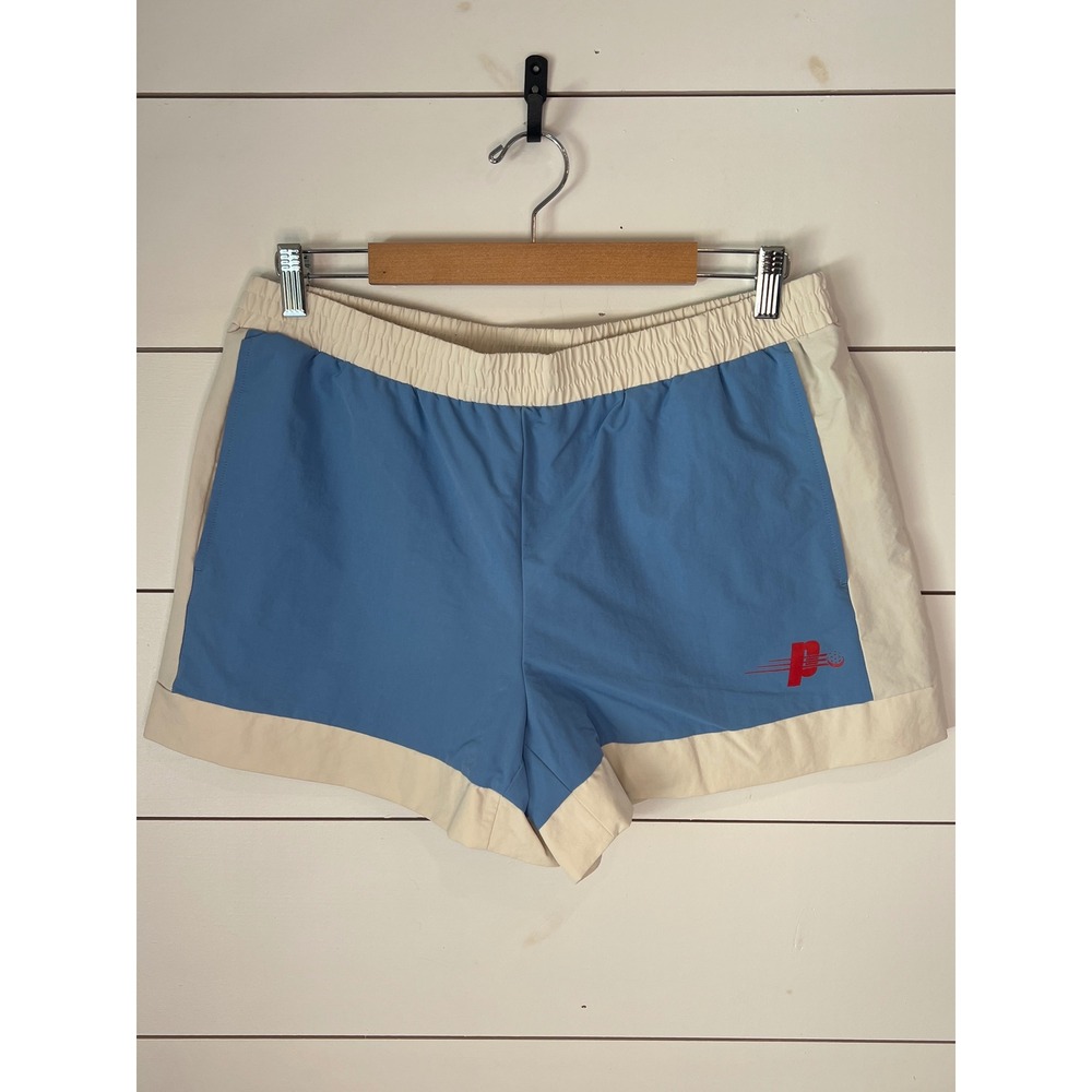 Prince Pickleball Women XL Blue Cream Colorblock Athletic Shorts